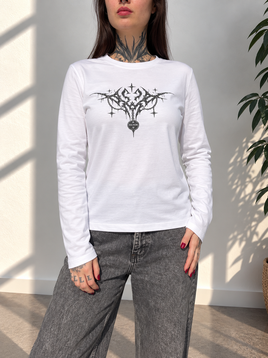 BOUND — T-shirt manches longues Dogmom blanc