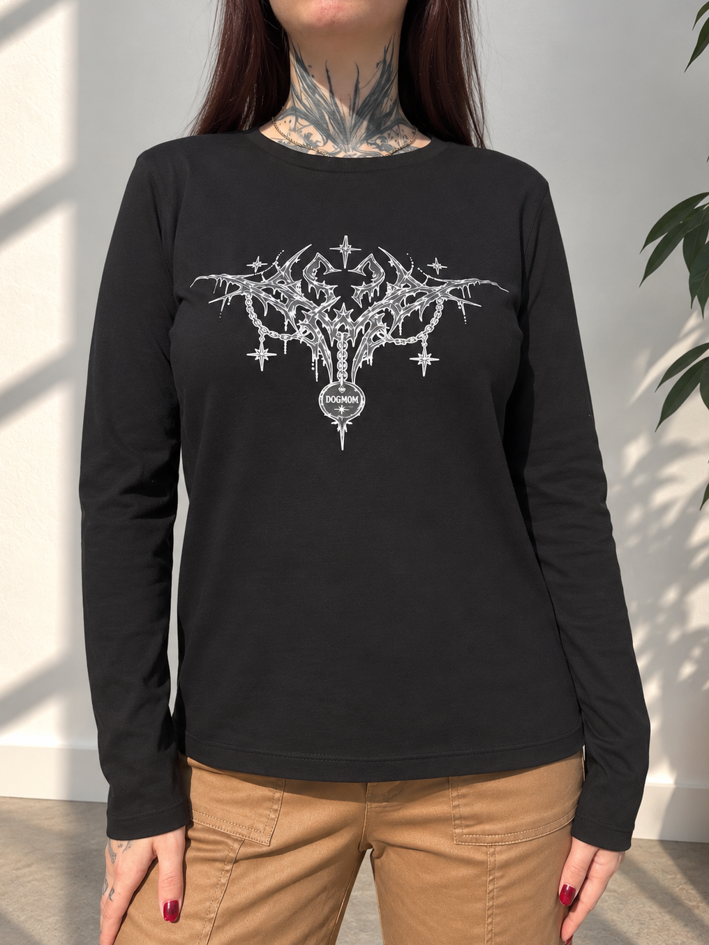 BOUND — T-shirt manches longues Dogmom noir